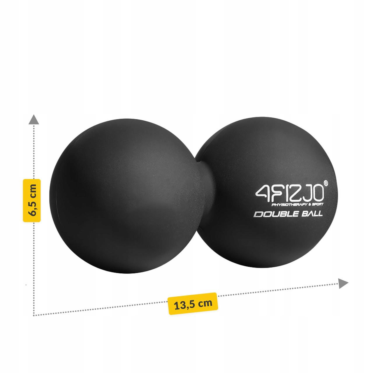 М'яч масажний подвійний 4fizjo Lacrosse Double Ball 6,5x13,5 см Black (P-5907222931226) - фото 3 М'яч масажний подвійний 4fizjo Lacrosse Double Ball 6,5x13,5 см Black (P-5907222931226) - фото 3
