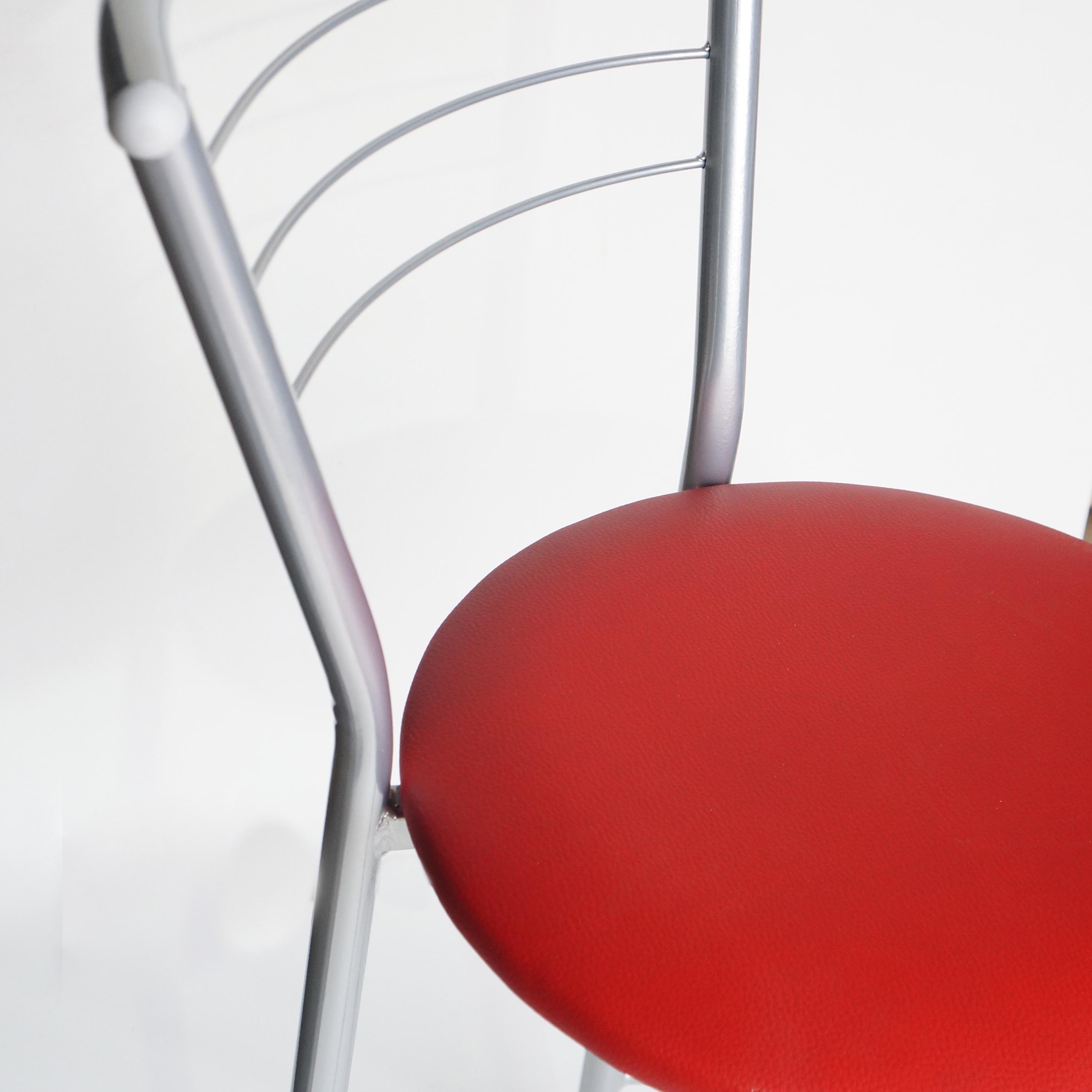 Полубарный стул АНТ Марко Алюминий/Красный (24341-02) - фото 3