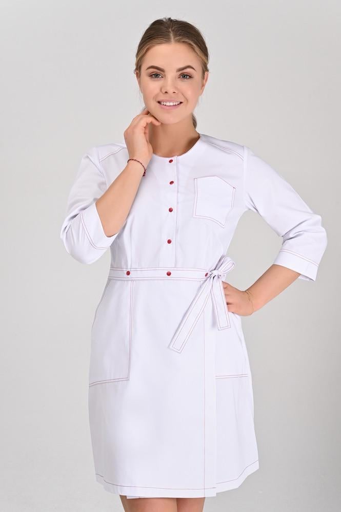 Халат TopLine Вірджинія рукав 3/4 р. 56 Білий (11934-(56) б.строч.ч.)