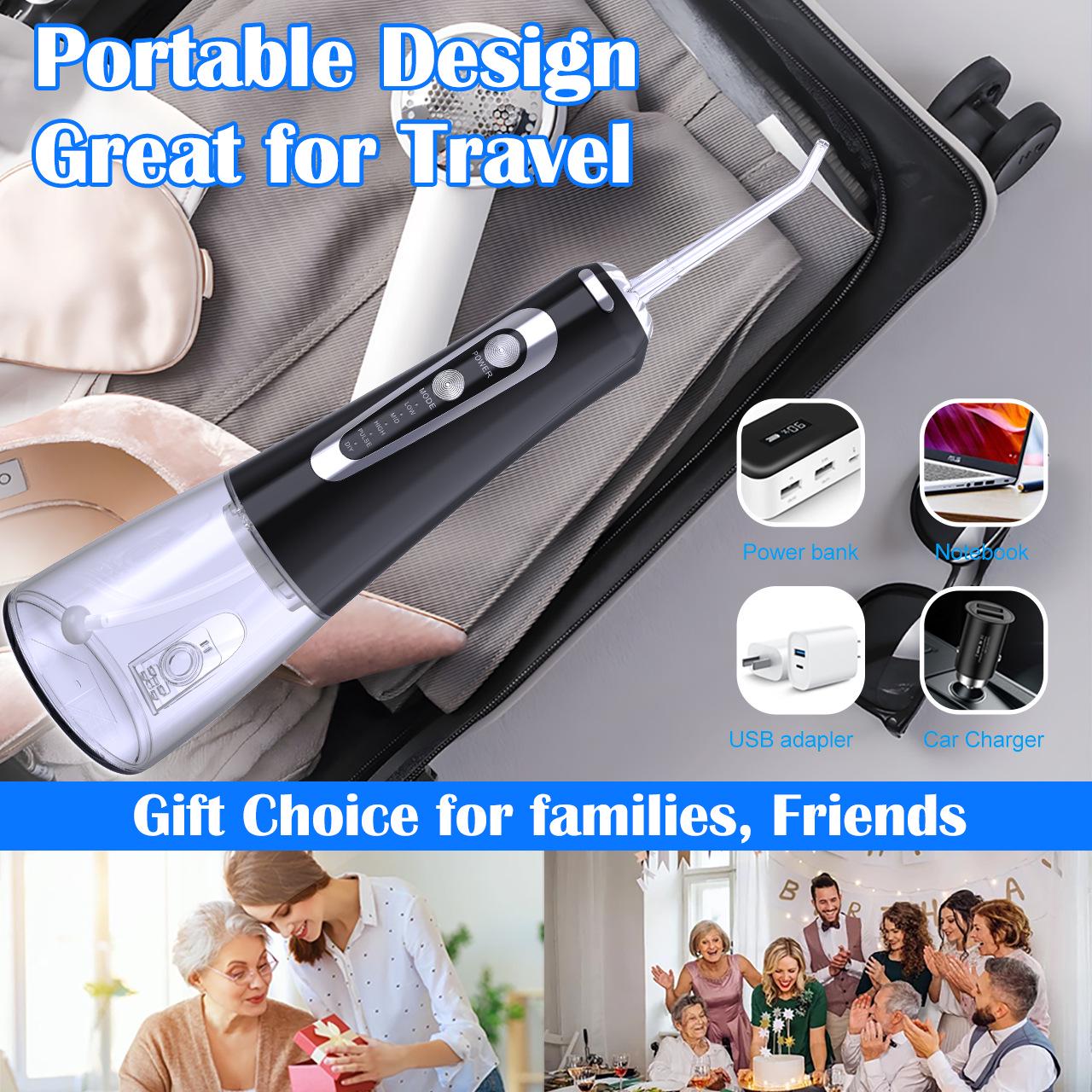 Ирригатор зубной Portable Oral Irrigator 106-2D портативный ирригатор для полости рта 6 насадок Black - фото 7 Ирригатор зубной Portable Oral Irrigator 106-2D портативный ирригатор для полости рта 6 насадок Black - фото 7