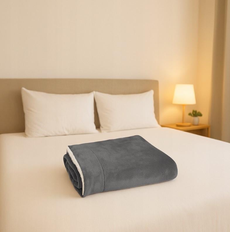 Одеяло двухстороннее 150x200 см Темно-серый - фото 2