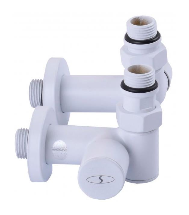 Набор угловых кранов Solomon TEN 7777 1/2" с американкой White - фото 2 Набор угловых кранов Solomon TEN 7777 1/2" с американкой White - фото 2