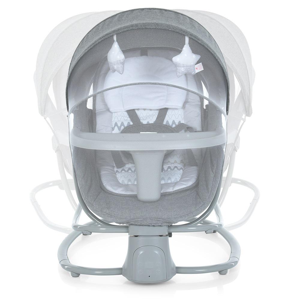 Заколисуючий центр-шезлонг 8112 Темно-сірий - фото 2 Заколисуючий центр-шезлонг 8112 Темно-сірий - фото 2