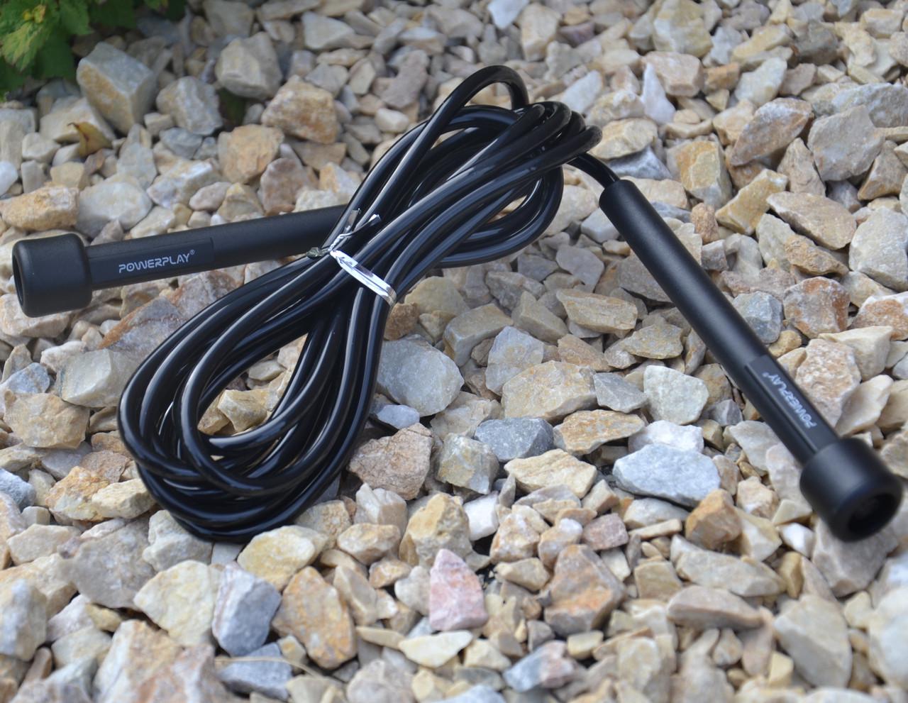 Скакалка PowerPlay 4201 Basic Jump Rope 2,8 м Чорний - фото 4