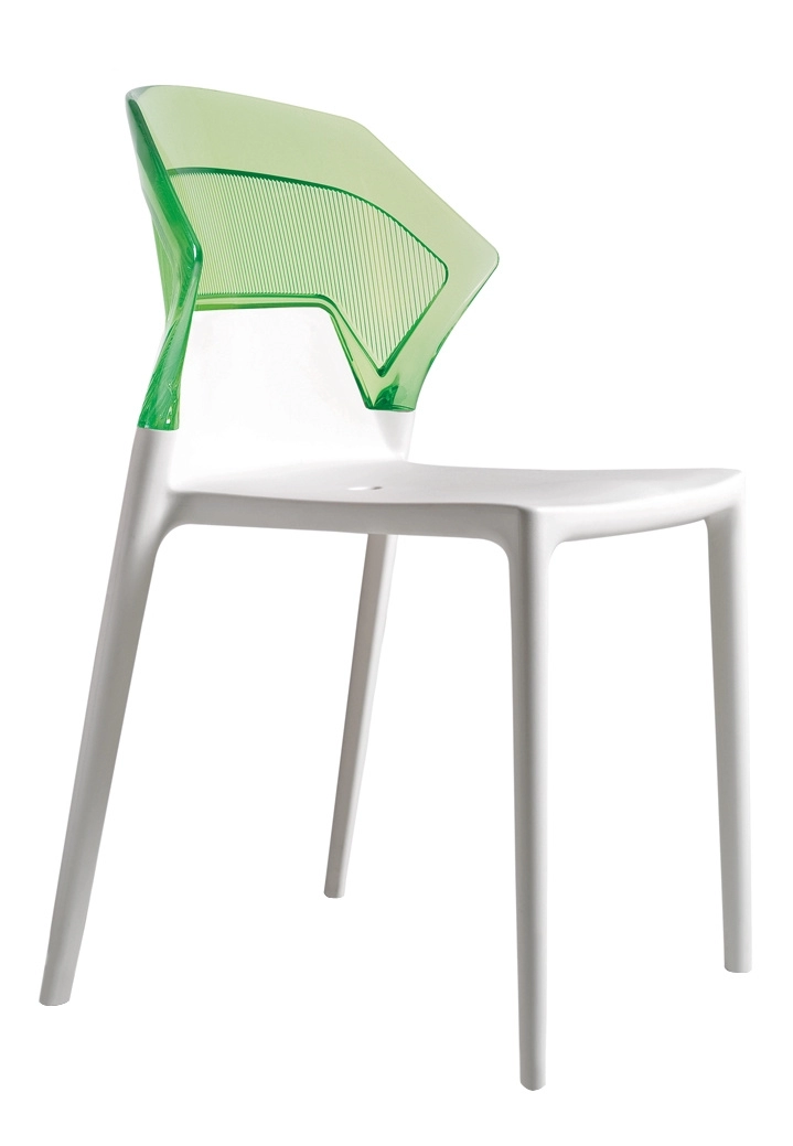 Стул Litolan Papatya Ego-S Белое сидение Прозрачно-зеленый (DR002010)