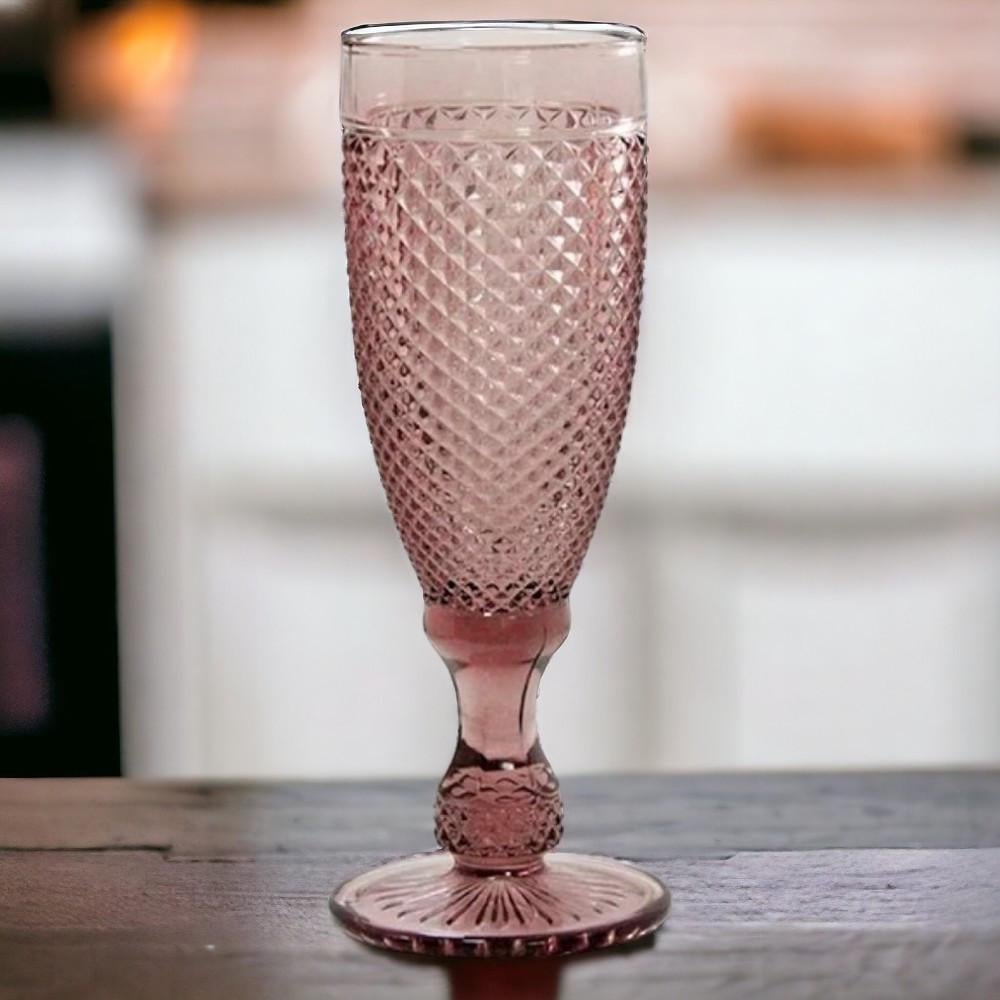 Бокал Амбер для шампанського вінтажний 150 мл Рожевий (21-34215-15-3) - фото 2 Бокал Амбер для шампанського вінтажний 150 мл Рожевий (21-34215-15-3) - фото 2
