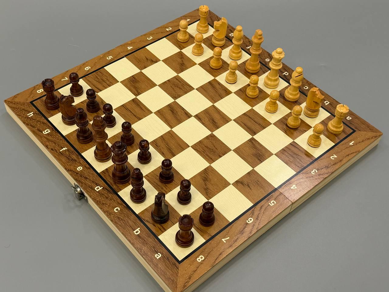 Шахматы деревянный набор 2в1 шашки/шахматы/доска 34х34 см (FG240502031L) Шахматы деревянный набор 2в1 шашки/шахматы/доска 34х34 см (FG240502031L)