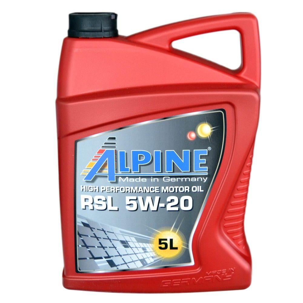 Моторное масло автомобильное Alpine RSL 5W-20 5 л (23449)