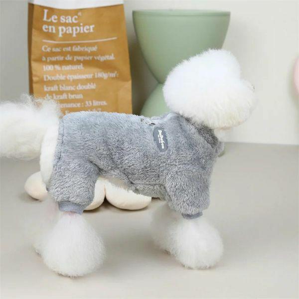 Комбінезон плюшевий для собак M00269-8 M Сірий - фото 4 Комбінезон плюшевий для собак M00269-8 M Сірий - фото 4