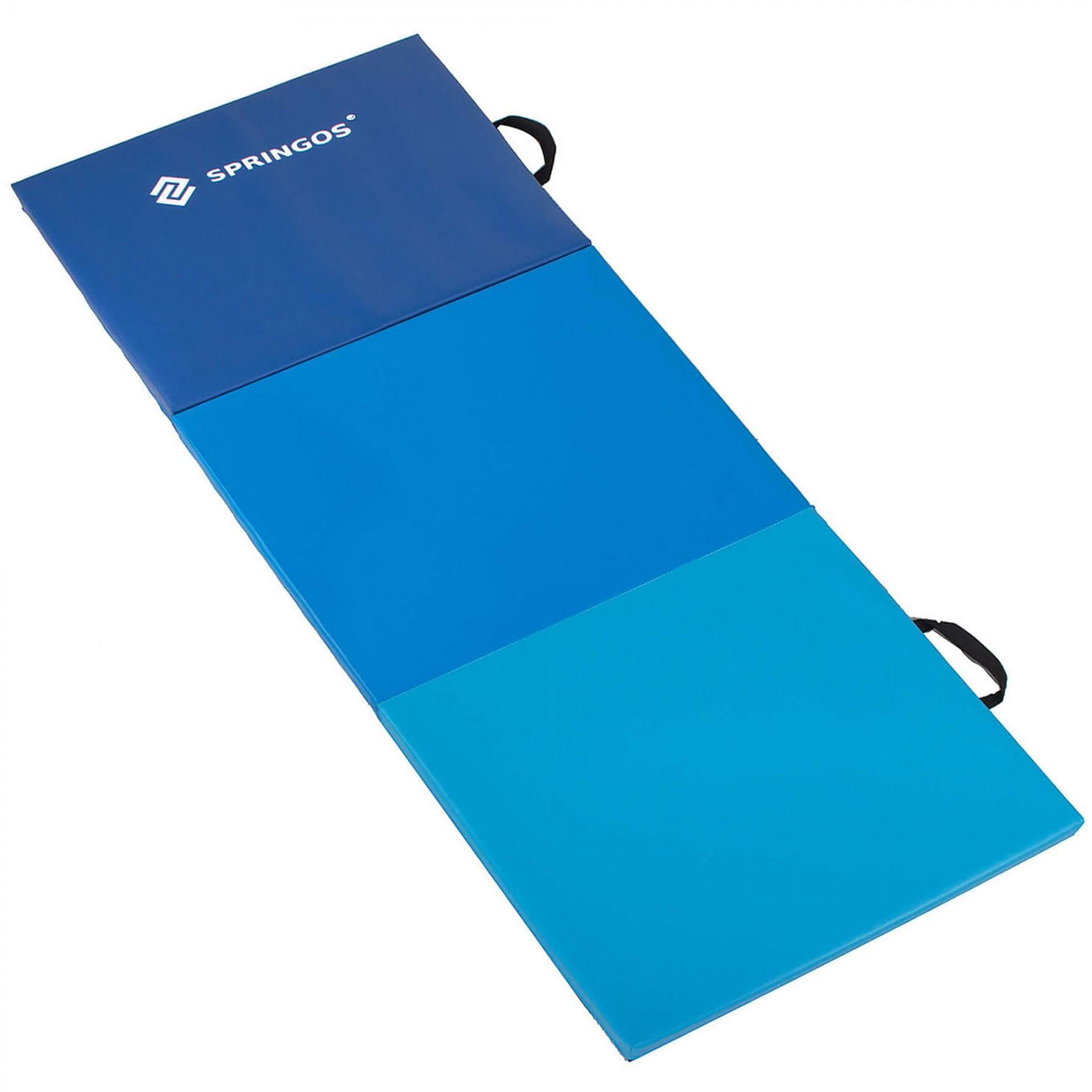 Мат гимнастический складной Springos 180x60x5,5 см Blue (FA0063)