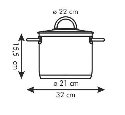 Каструля Tescoma Vision висока з кришкою 22 см 5,5 л (779022) - фото 3