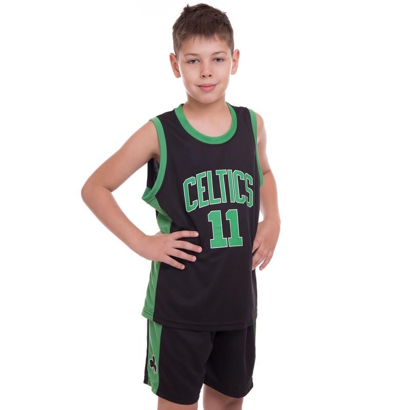 Форма баскетбольная подростковая NB-Sport NBA CELTICS 11 XL 13-16 лет Черно-зеленый(BA-0967) - фото 5