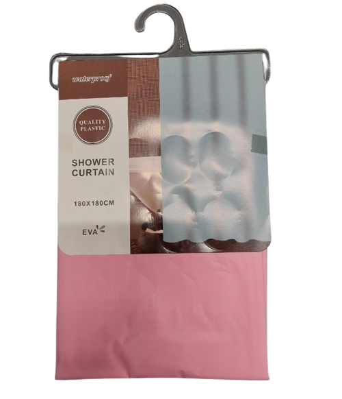 Штора для ванной комнаты Stenson R29846 180x180 см Розовый (592478)