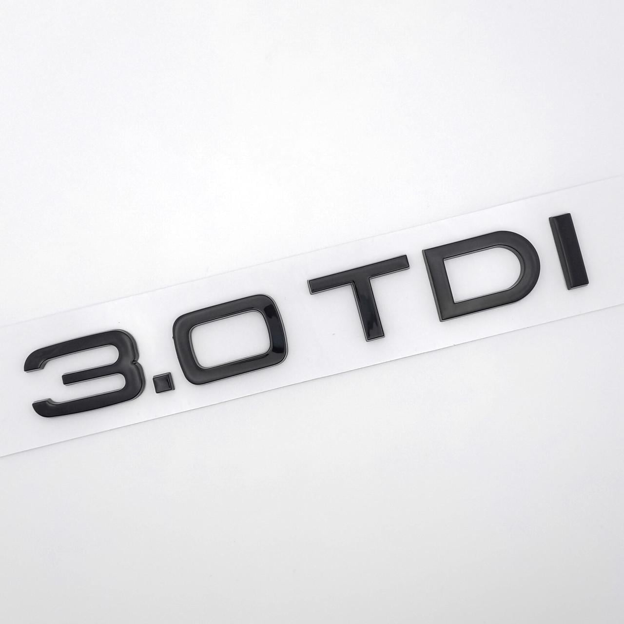 Емблема напис 3 TDI Audi ABS 16,4х2,3 см Чорний глянцевий (2944053786)