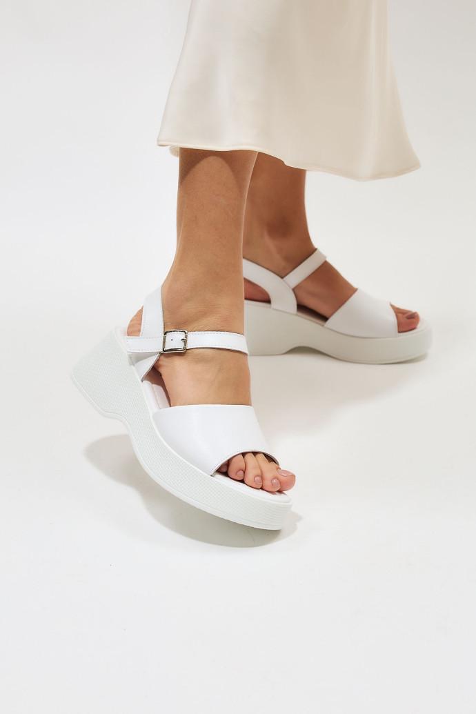 Босоніжки жіночі ALLSY шкіряні р. 41 Білий (195538) - фото 3 Босоніжки жіночі ALLSY шкіряні р. 41 Білий (195538) - фото 3