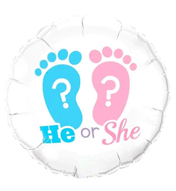 Воздушный шар "He or She" 45 см (414935) Воздушный шар "He or She" 45 см (414935)