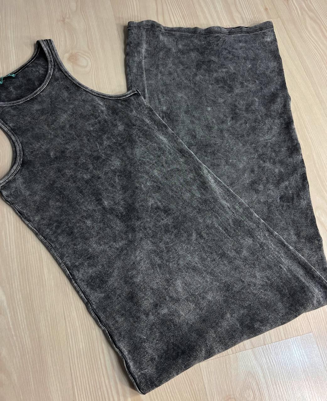 Платье женское MMC 240030 длинное в рубчик OS Черный (26938687) - фото 8