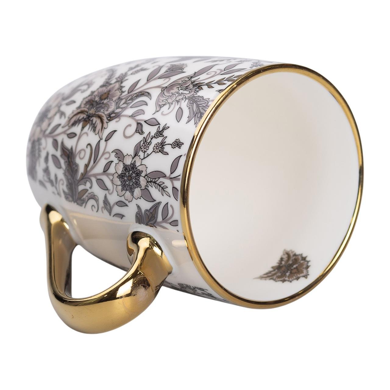 Чашка керамическая в винтажном стиле 400 мл Белый (RX-N240665G) - фото 3 Чашка керамическая в винтажном стиле 400 мл Белый (RX-N240665G) - фото 3