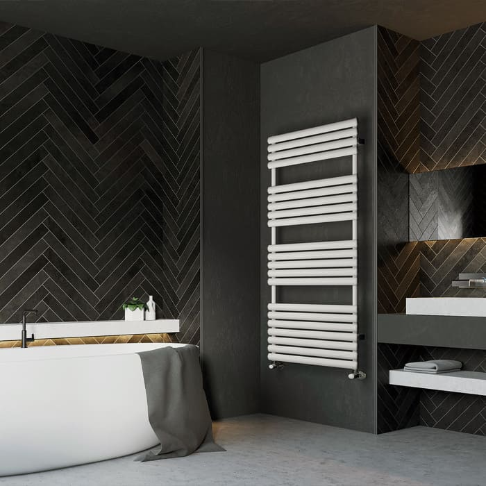 Полотенцесушитель дизайнерский IRSAP Ellipsis_B 1200x500 мм Белый