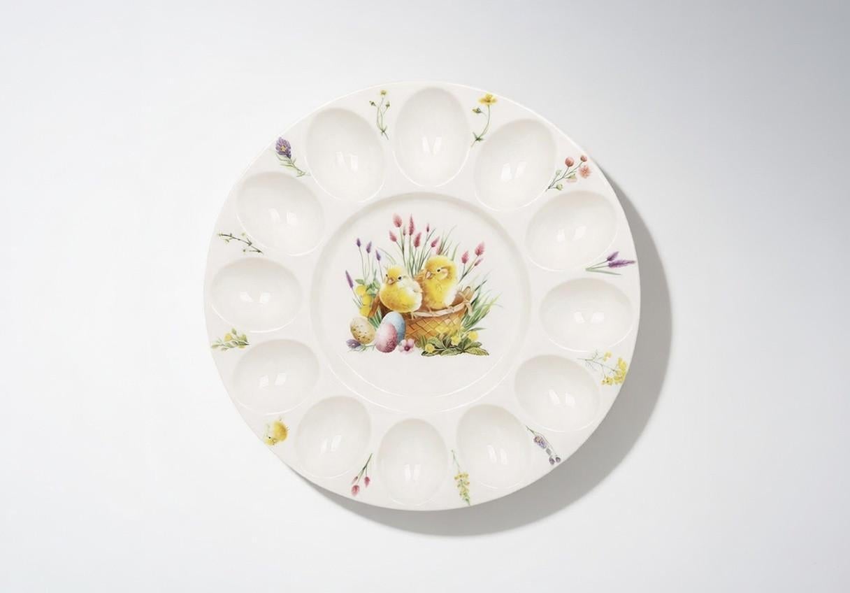 Блюдо порцелянове для 12 яєць та паски BonaDi Easter Melody 27 см (K237)