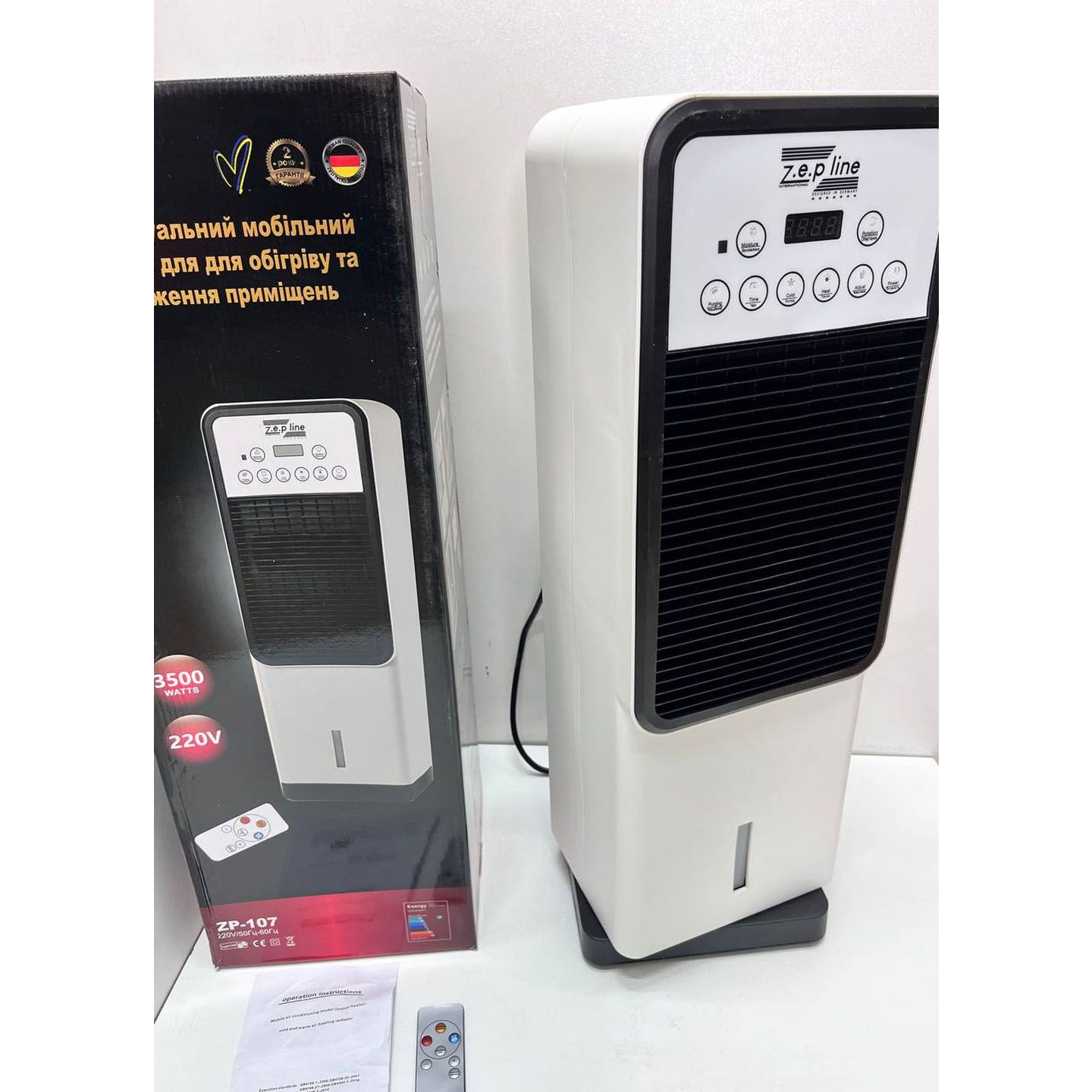 Вентилятор Zepline ZP-107 з функцією обігріву та зволоження 3500 Вт (12635) - фото 3