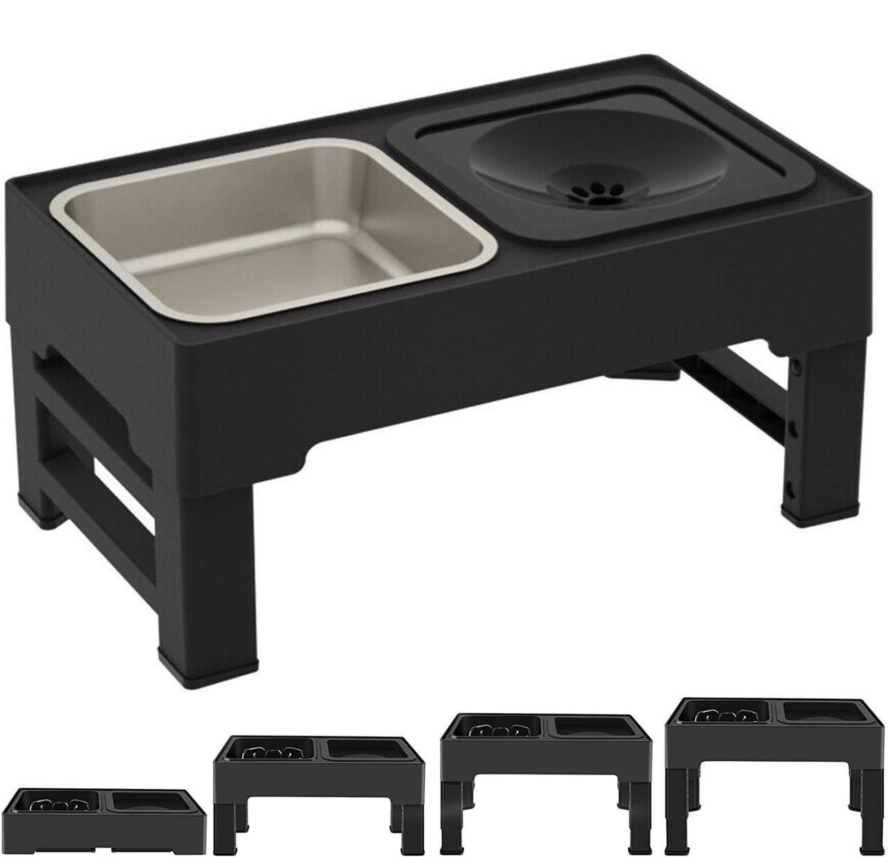 Миска двойная для собак ELS PET на подставке с регулируемой высотой и плавающим блюдцем Черный (1822310327) - фото 11 Миска двойная для собак ELS PET на подставке с регулируемой высотой и плавающим блюдцем Черный (1822310327) - фото 11