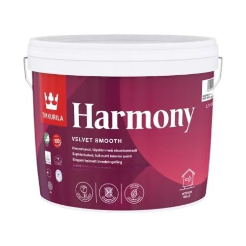 Краска TIKKURILA Harmony глубокоматовая для внутренних работ база С прозрачная для покраски стен и потолков 2,7 л (1819353708)