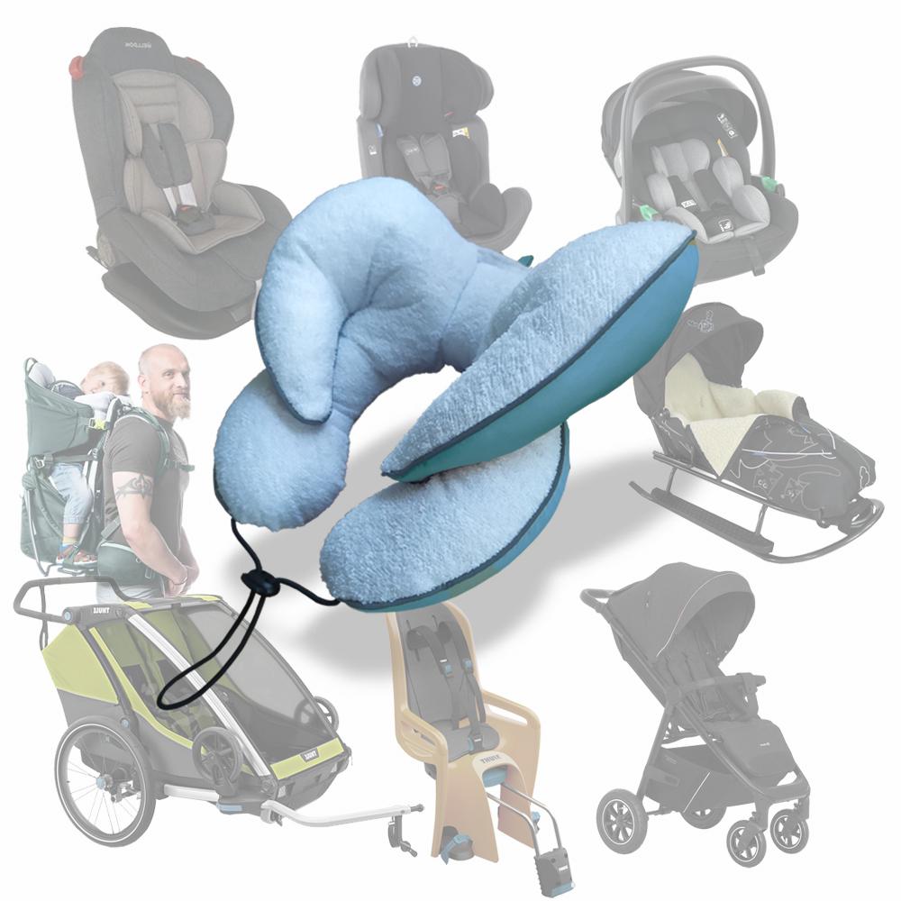 Подушка детская защитная для автокресла/коляски Ontario Baby Travel Premium Pillow Голубой (ART-0000654) - фото 5