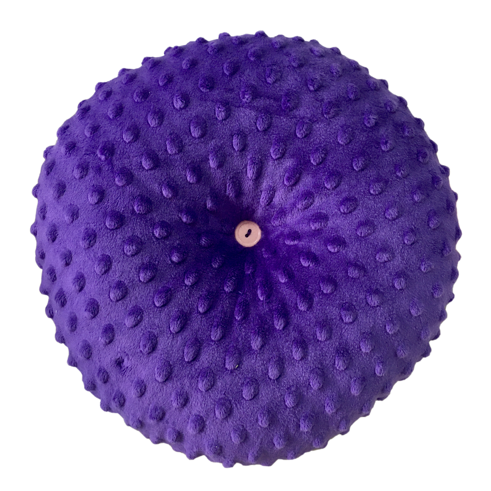 Плюшева декоративна подушка кругла MinkyHome 40х40 см Фіолетовий