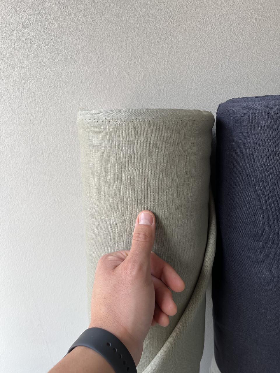 Тканина для скатертин LINEN PLUS 100% льон 143 см 138 Світло-оливковий - фото 4 Тканина для скатертин LINEN PLUS 100% льон 143 см 138 Світло-оливковий - фото 4