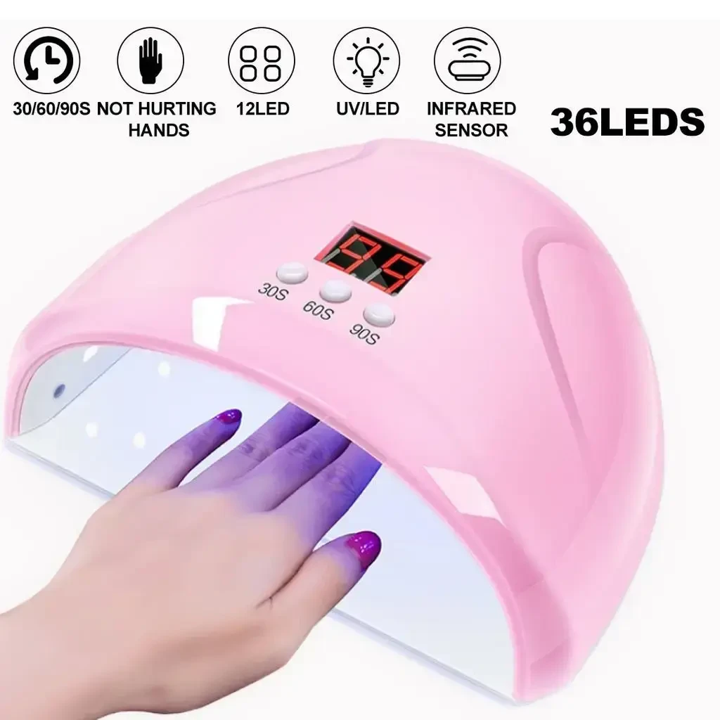 Лампа для маникюра LED FD 258 Beauty Nail 36W (7173) - фото 4