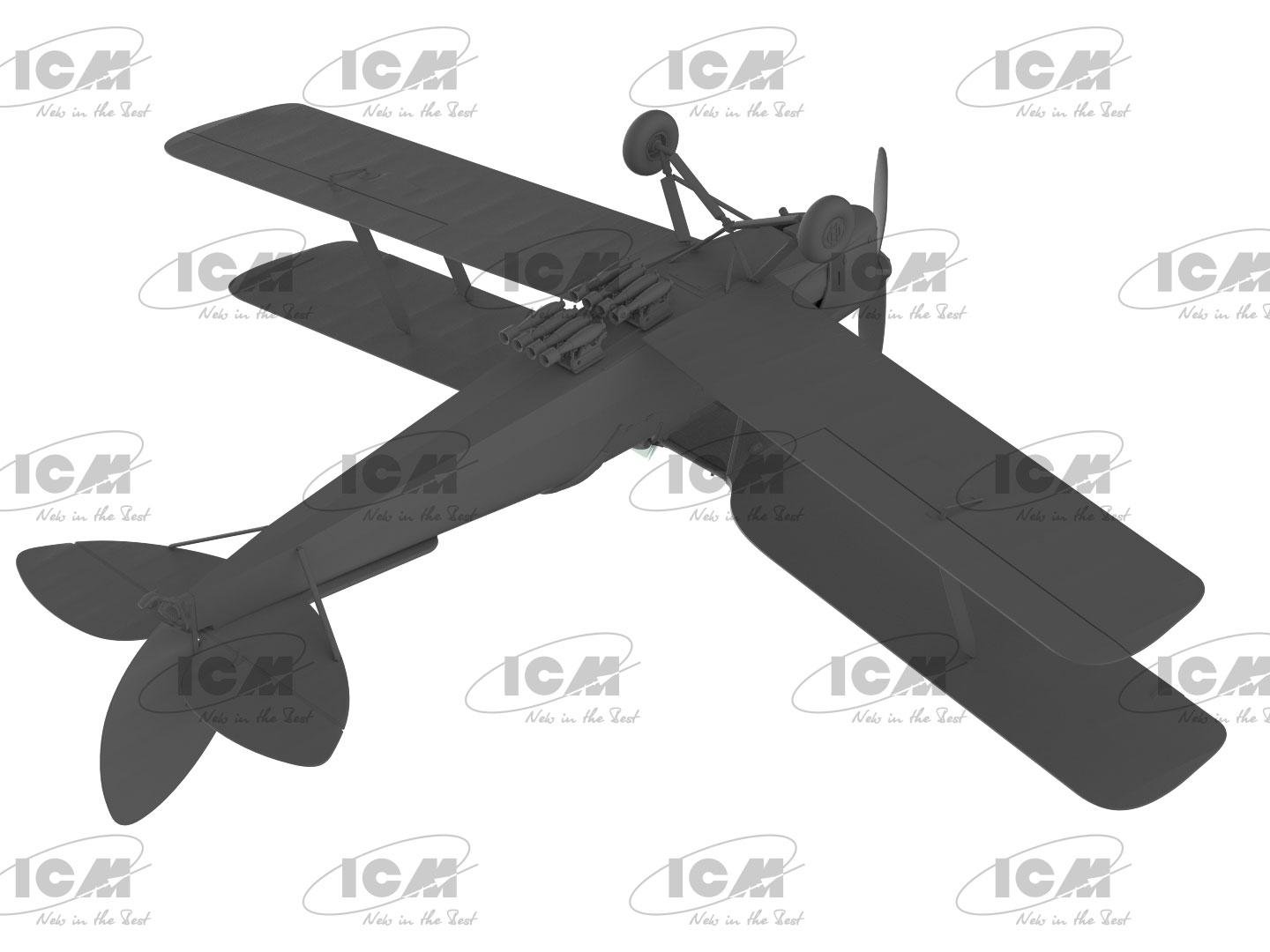 Сборная модель ICM DH. 82A Tiger Moth британский учебный самолет 2 СВ с бомбами (32038) - фото 11