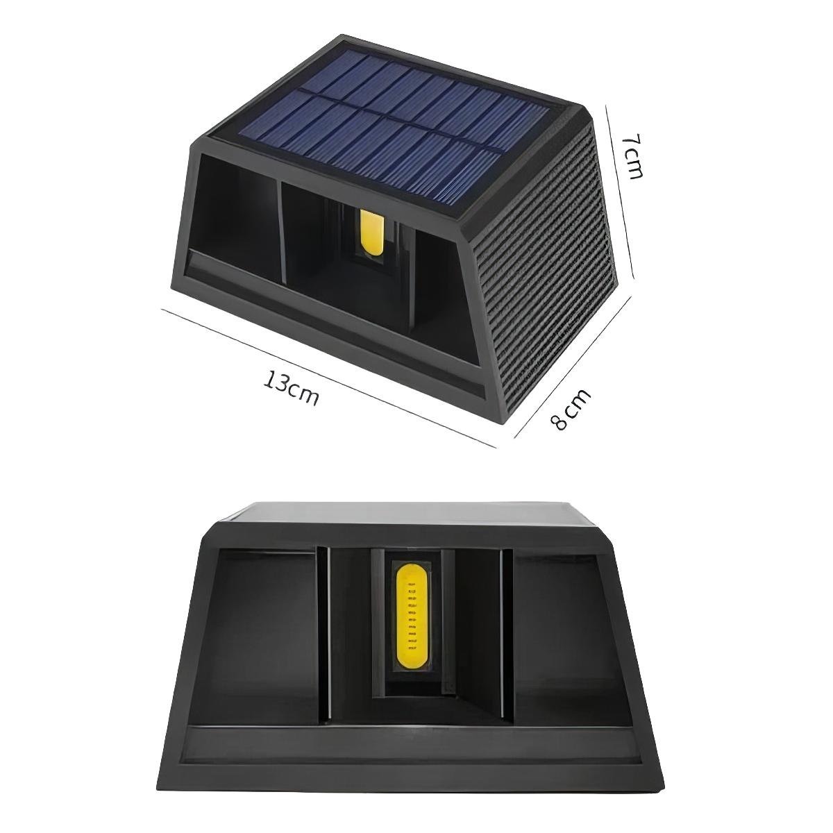 Світильник настінний вуличний Solar Wall Lamp HS-8032 на сонячній батареї (1010599-Black) - фото 7