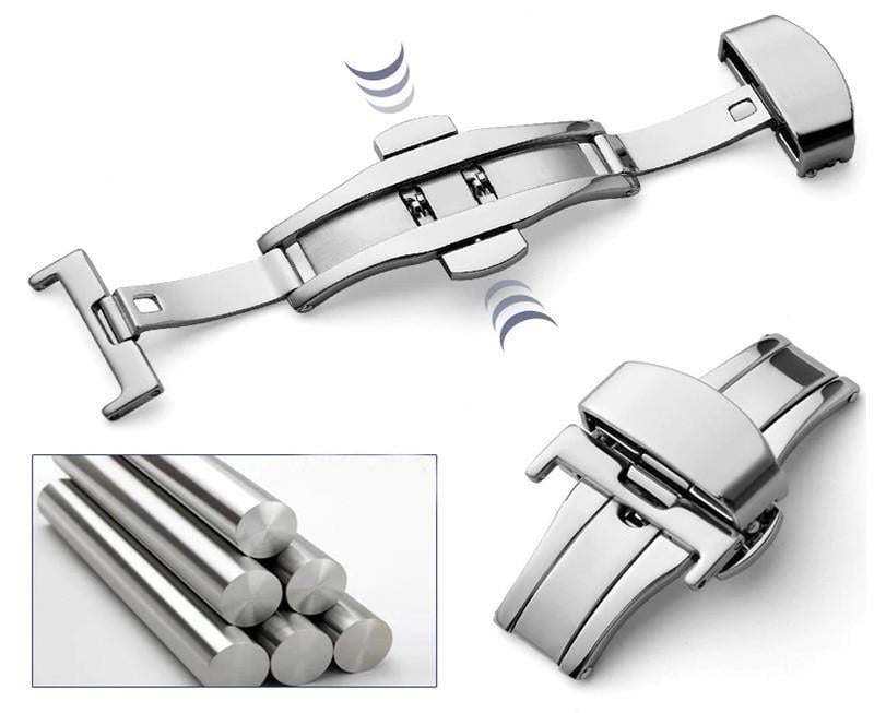 Застежка-бабочка для ремешка часов из нержавеющей стали 316L 20 мм (1429396535) - фото 2 Застежка-бабочка для ремешка часов из нержавеющей стали 316L 20 мм (1429396535) - фото 2