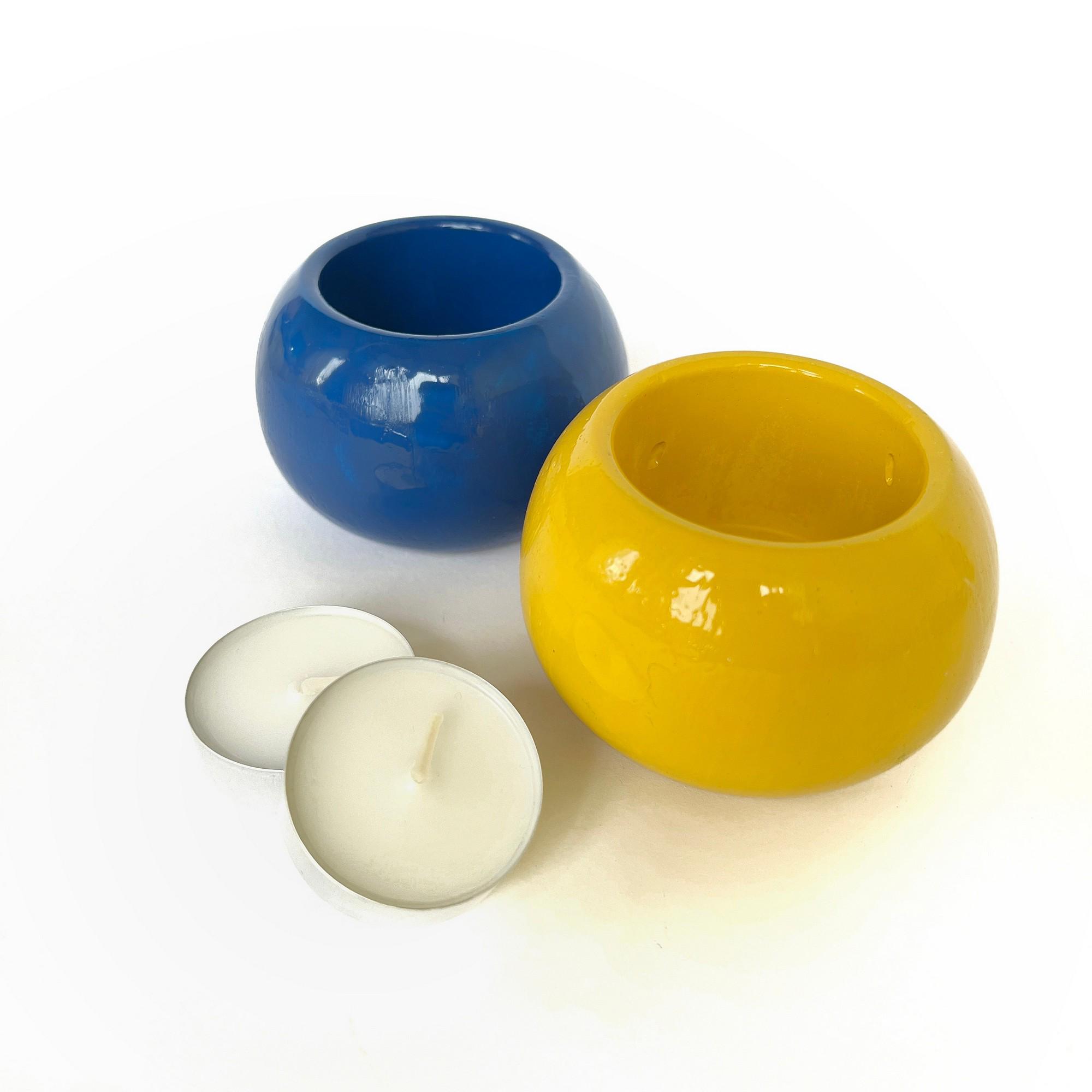 Набор горшок из гипса со свечой-таблеткой Синий/Желтый глянцевый (GPAN1003_44) Набор горшок из гипса со свечой-таблеткой Синий/Желтый глянцевый (GPAN1003_44)