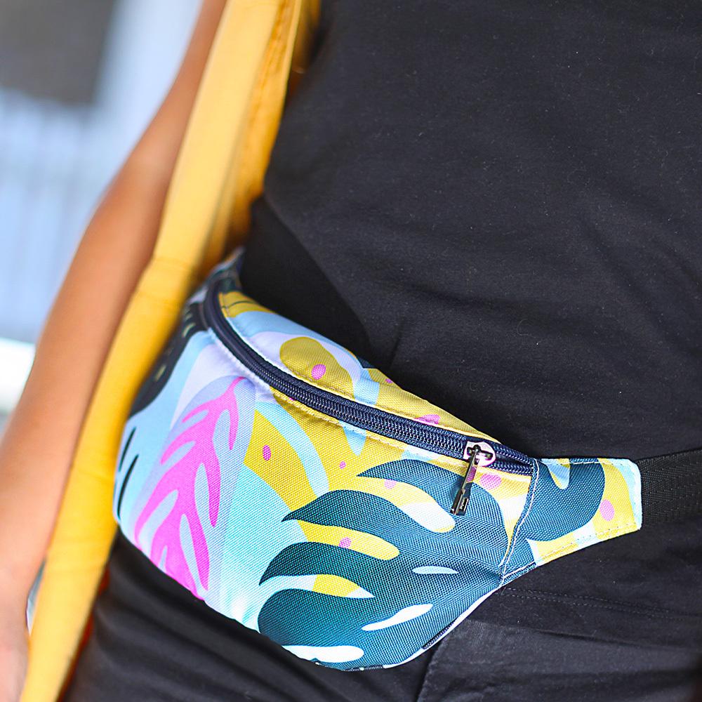 Сумка-бананка через плечо и на пояс Presentville Bumbag Тропические листья 27х16 см (BB_20J020_TSI) Сумка-бананка через плечо и на пояс Presentville Bumbag Тропические листья 27х16 см (BB_20J020_TSI)