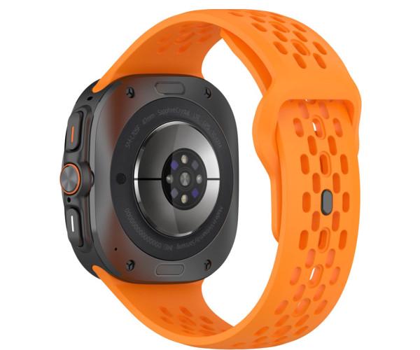 Ремешок силиконовый Air для смарт-часов Samsung Galaxy Watch Ultra Оранжевый (49636) Ремешок силиконовый Air для смарт-часов Samsung Galaxy Watch Ultra Оранжевый (49636)