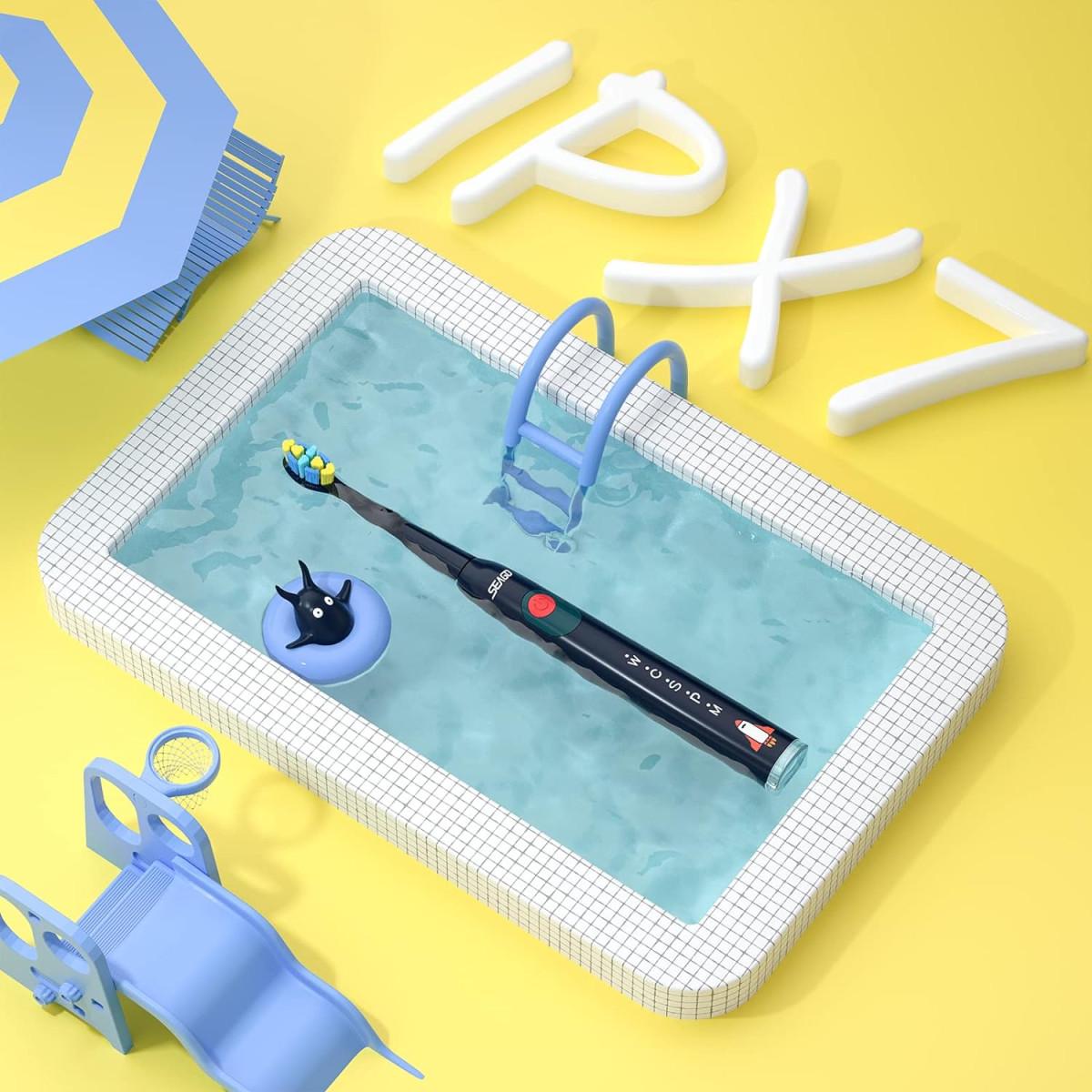 Звукова зубна щітка дитяча Seago SG2303 на акумуляторі Синій (2954) - фото 4