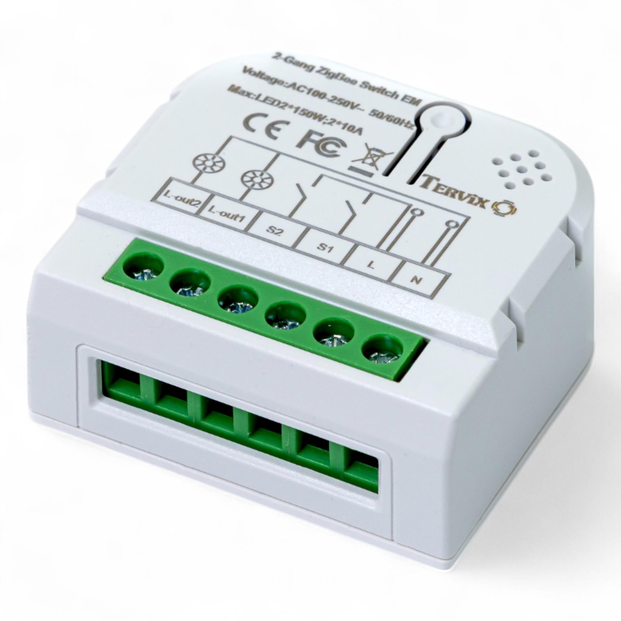 Умный выключатель Tervix Pro Line ZigBee Switch 2 клавиши (TRV-433121)