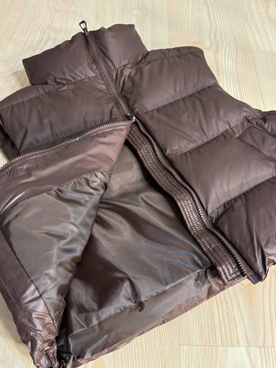 Жилетка жіноча A-N 10013 дута без капюшона р. 44 Коричневий - фото 2