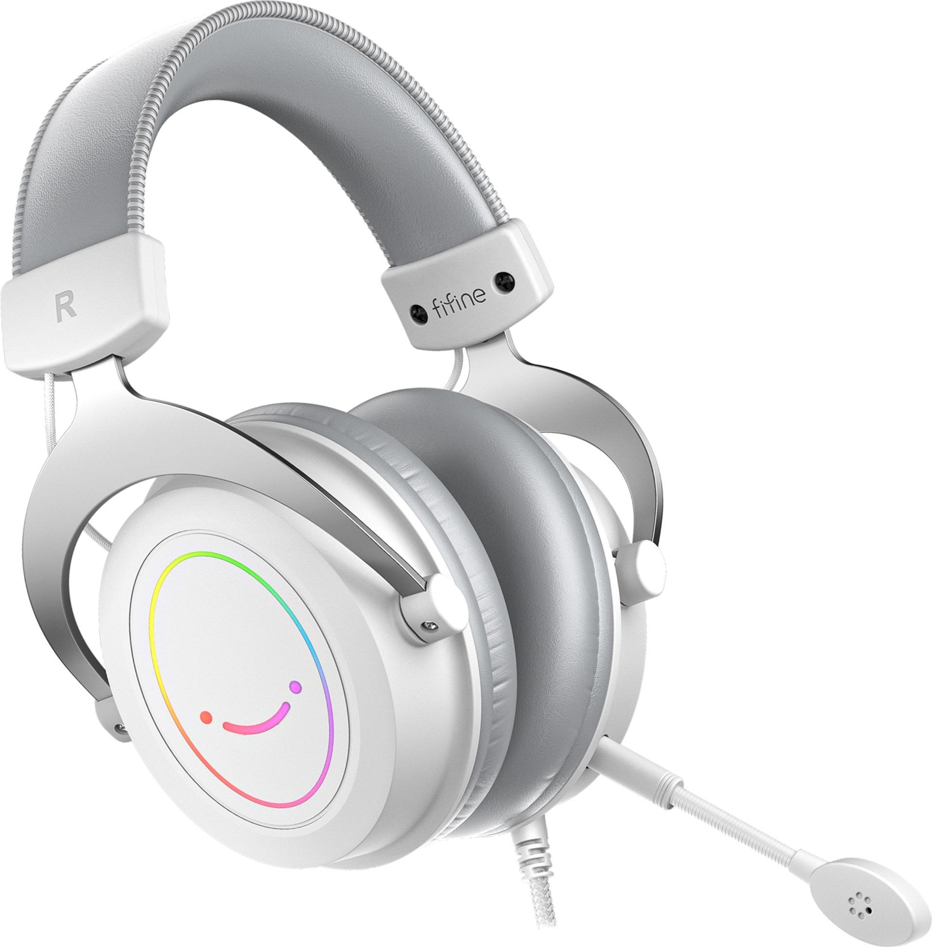 Гарнітура дротова FIFINE RGB H3W 2 м USB-A mini-jack 3,5 мм White (26074787) - фото 2 Гарнітура дротова FIFINE RGB H3W 2 м USB-A mini-jack 3,5 мм White (26074787) - фото 2