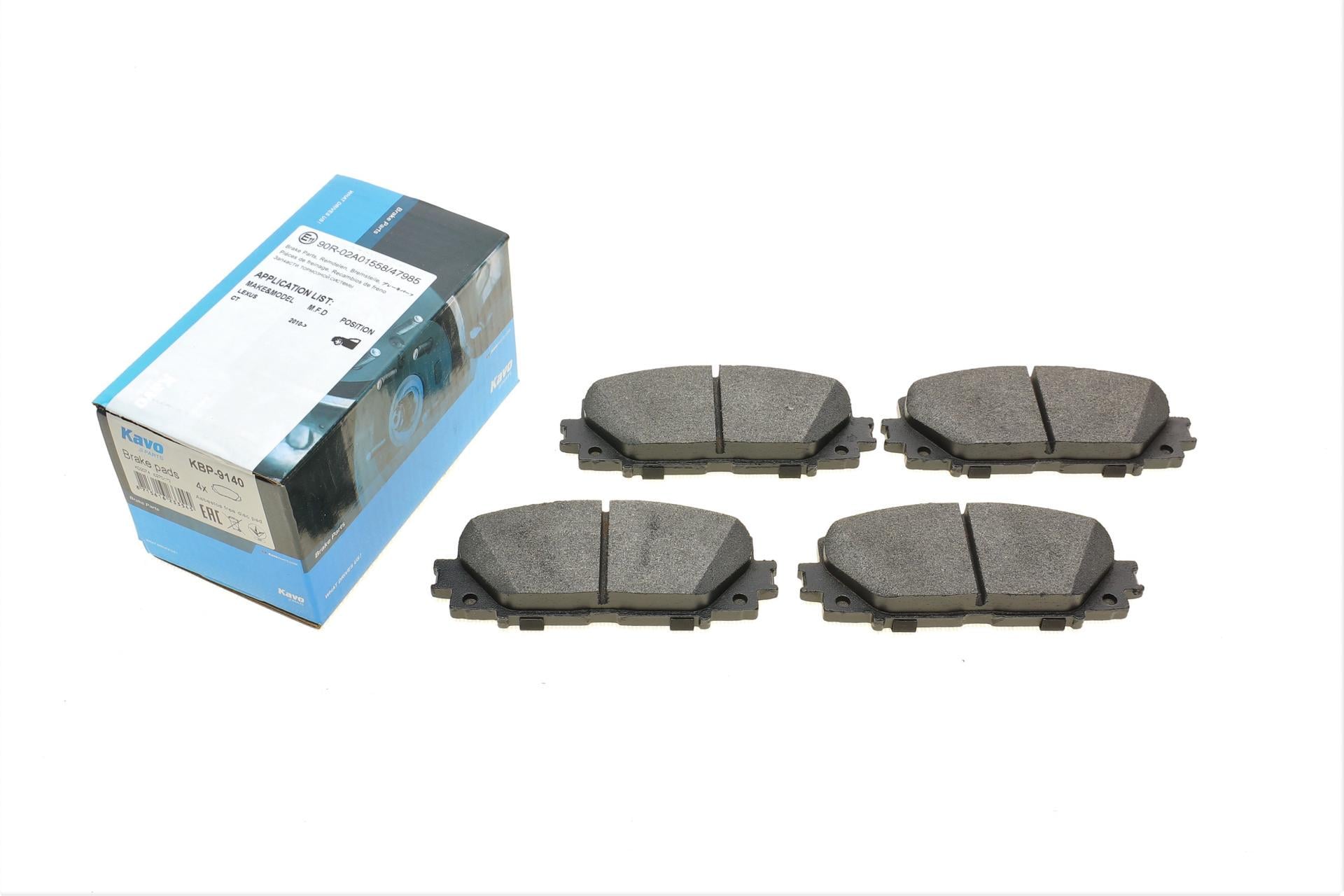 Колодки тормозные передние KAVO PARTS KBP-9140 Toyota Prius 08- Akebono