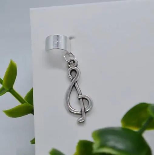 Каф на вухо з підвіскою скрипковий ключ (1127607037)