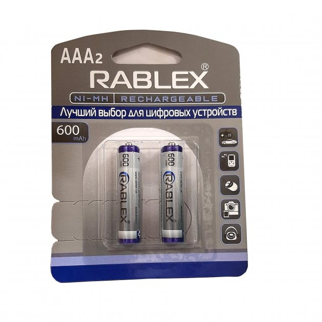 Батарейка-аккумулятор Rablex HR3 AAA минипальчик 600 mAh