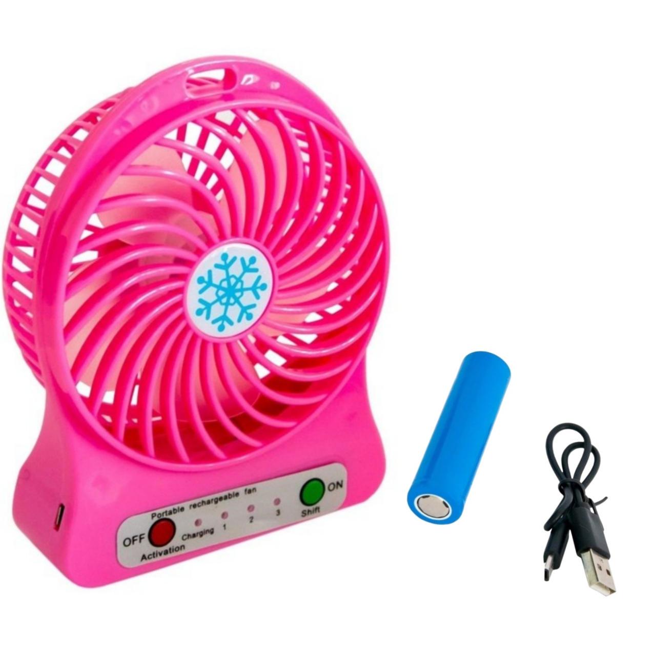 Вентилятор настольный Home Fest Portable Mini Fan XSFS-01 USB портативный Розовый (4958рож)