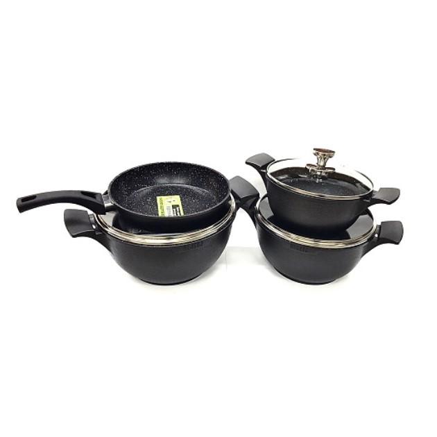 Набор кастрюль BN-346 с мраморным покрытием 7 пр. (9491432)