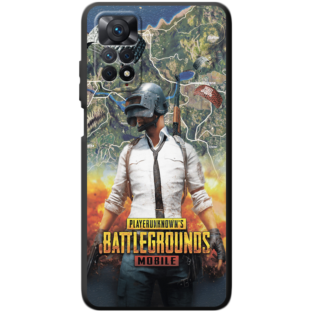 Чехол BoxFace Xiaomi Redmi Note 11 Pro PUBG Mobile Черный силикон (44185-up2309-44083)