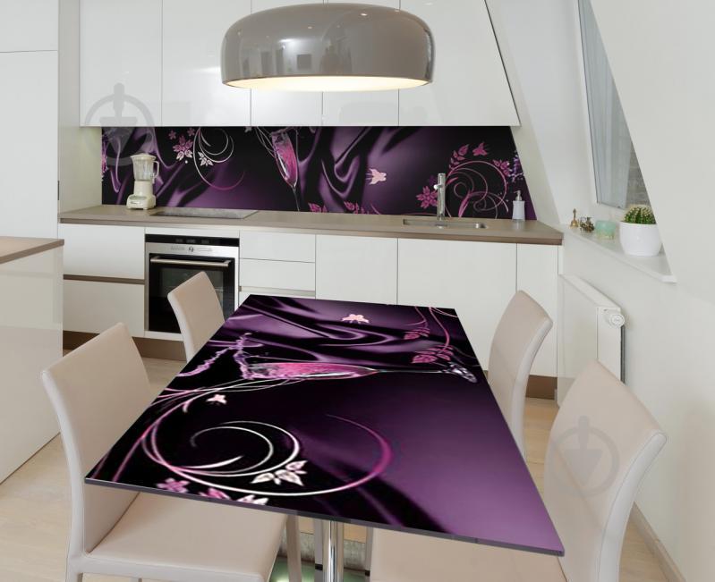 Наклейка 3Д виниловая на стол Zatarga «Сереневый атлас» 600х1200 мм (Z184374st)