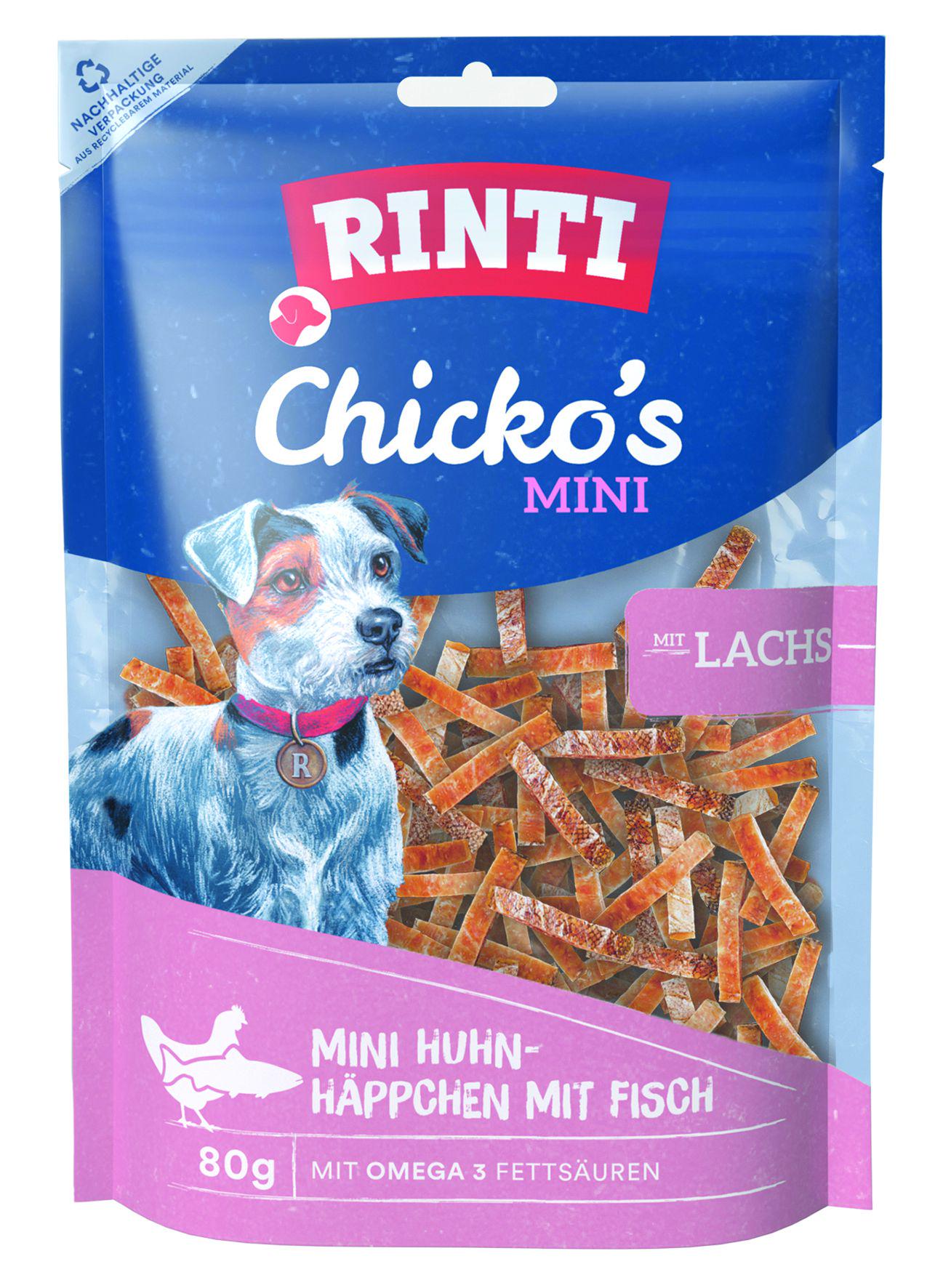 Лакомство жевательное для собак Rinti Mini с лососем 80 г (32621826)