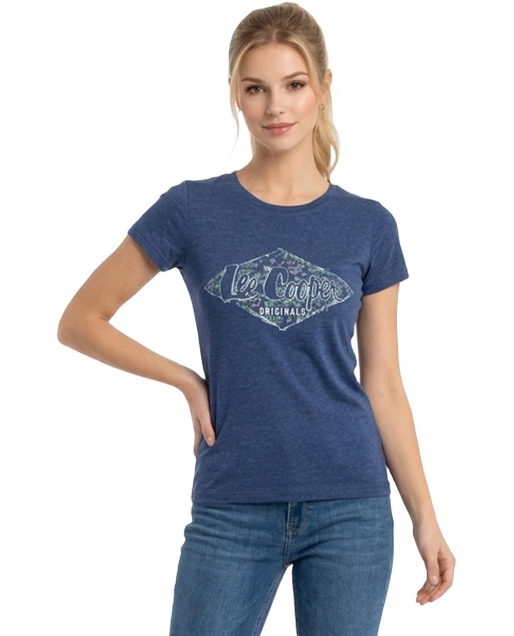 Футболка женская Lee Cooper Classic 65829622 L Синий (2658296224303)